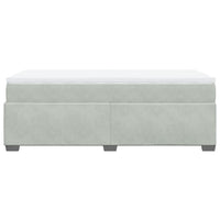 vidaXL Giroletto a Molle con Materasso Grigio Chiaro 80x200 cm Velluto