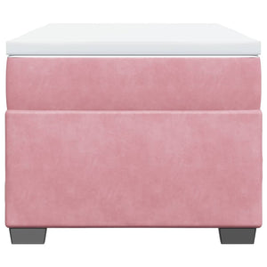 Giroletto a Molle con Materasso Rosa 90x190 cm in Velluto 3285256
