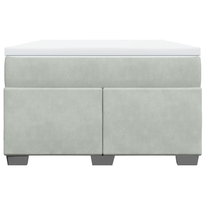 Giroletto a Molle con Materasso Grigio Chiaro 120x190cm Velluto 3285269