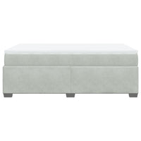 Giroletto a Molle con Materasso Grigio Chiaro 120x190cm Velluto