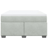 Giroletto a Molle con Materasso Grigio Chiaro 140x200cm Velluto 3285287