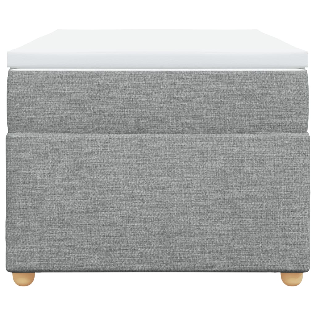 Giroletto a Molle con Materasso Grigio Chiaro 80x200 cm Tessuto