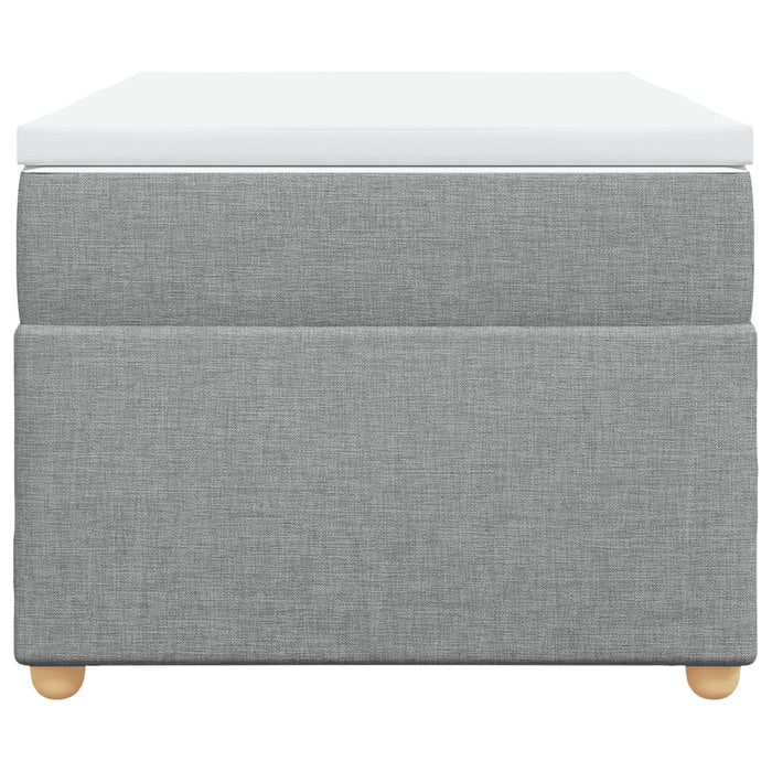 Giroletto a Molle con Materasso Grigio Chiaro 80x200 cm Tessuto