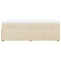 vidaXL Giroletto a Molle con Materasso Crema 90x190 cm in Tessuto