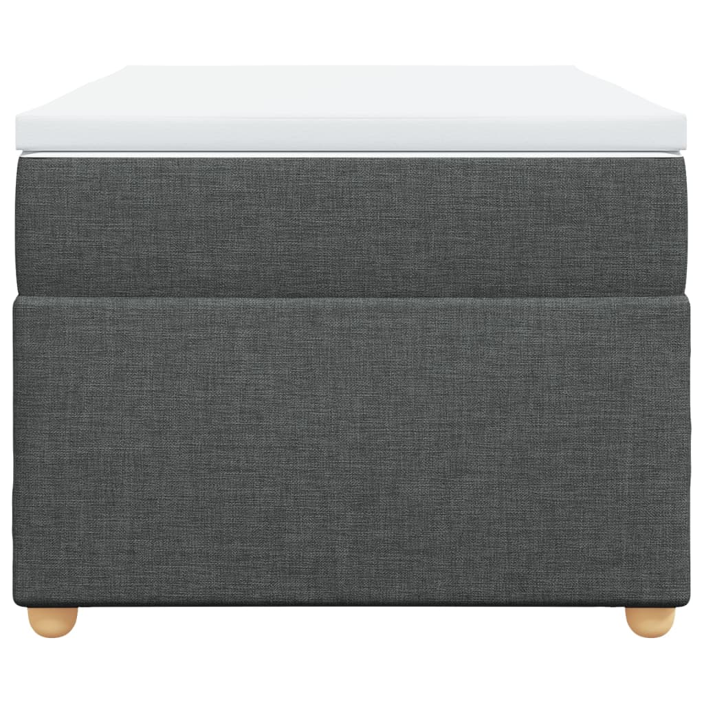 Giroletto a Molle con Materasso Grigio Scuro 100x200 cm Tessuto