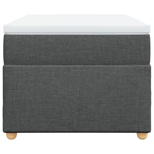 Giroletto a Molle con Materasso Grigio Scuro 100x200 cm Tessuto