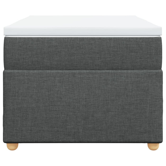 Giroletto a Molle con Materasso Grigio Scuro 100x200 cm Tessuto