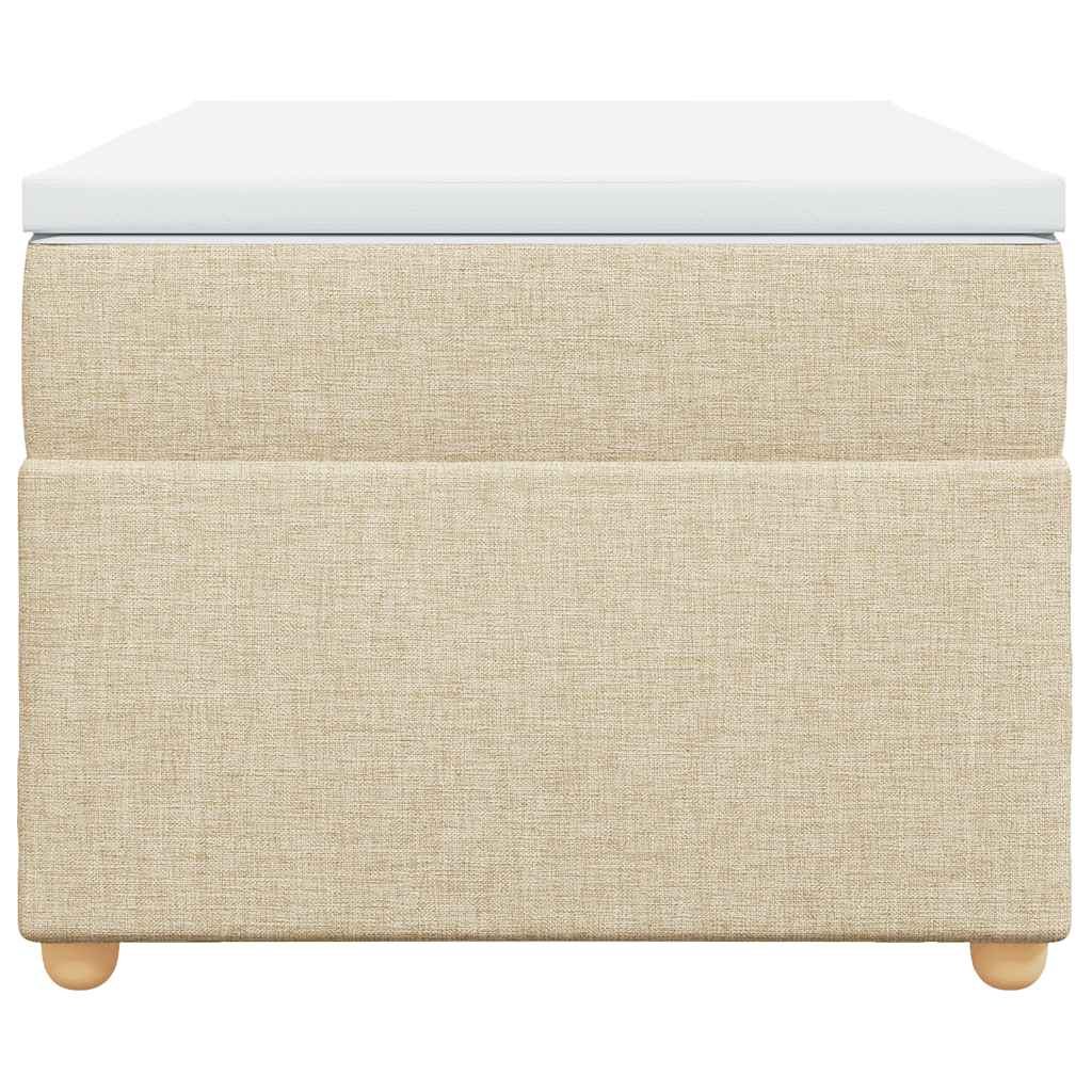 Giroletto a Molle con Materasso Crema 100x200 cm in Tessuto 3285357