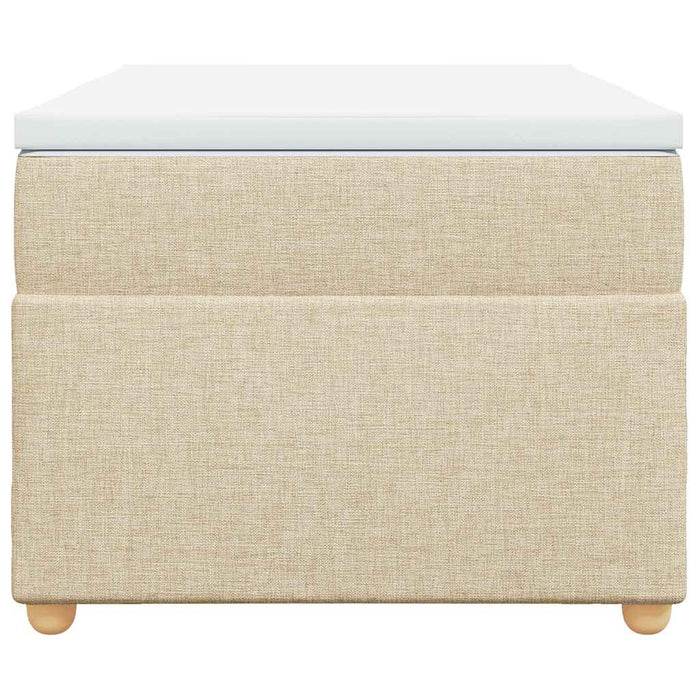 Giroletto a Molle con Materasso Crema 100x200 cm in Tessuto 3285357