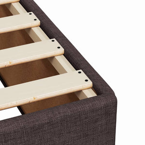 vidaXL Giroletto a Molle con Materasso Marrone Scuro 140x190cm Tessuto