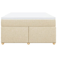 Giroletto a Molle con Materasso Crema 140x200 cm in Tessuto