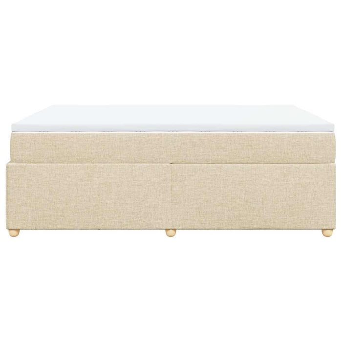 Giroletto a Molle con Materasso Crema 140x200 cm in Tessuto 3285385