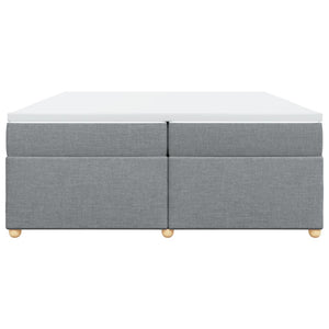 Giroletto a Molle con Materasso Grigio Chiaro 200x200cm Tessuto 3285401