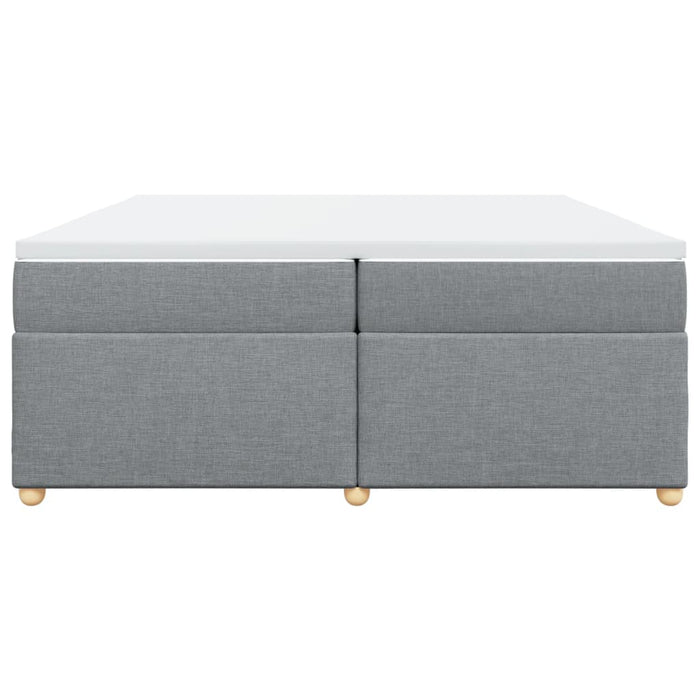 Giroletto a Molle con Materasso Grigio Chiaro 200x200cm Tessuto 3285401