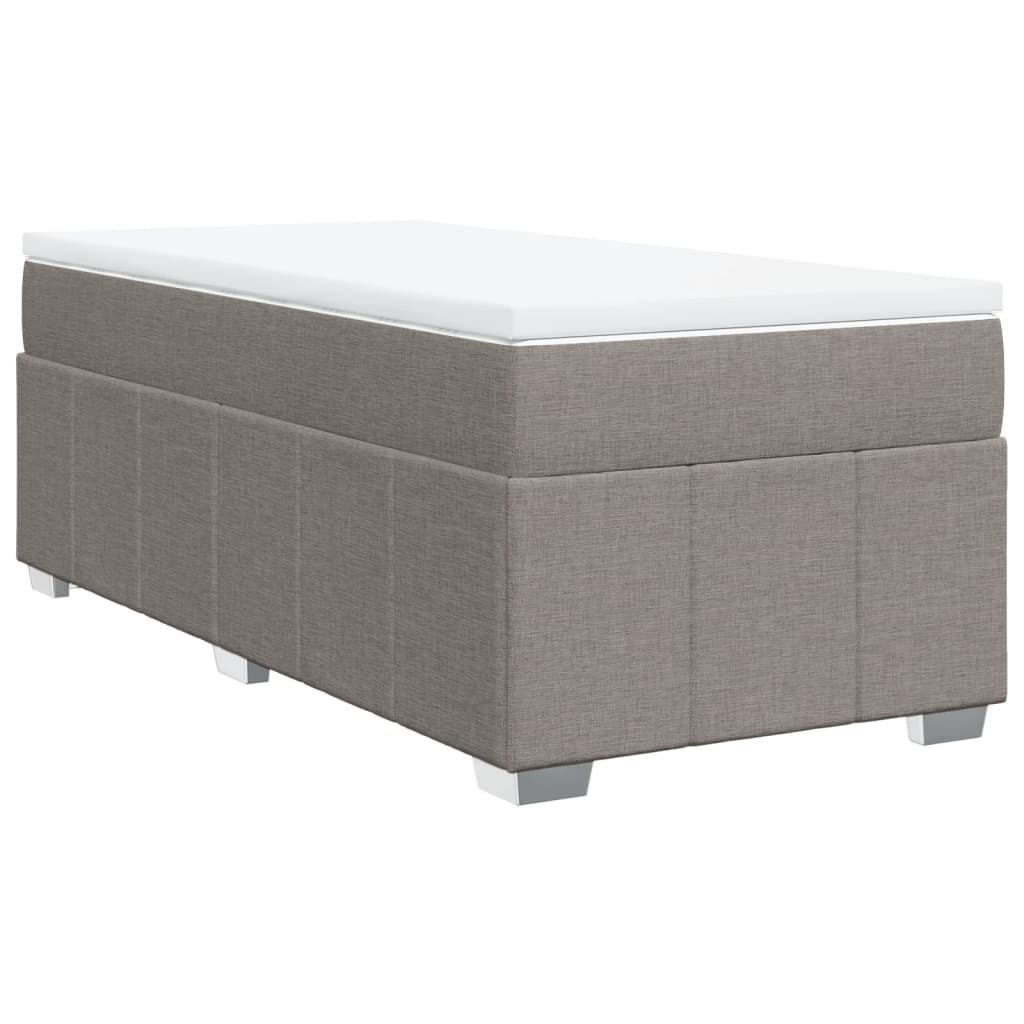 Giroletto a Molle con Materasso Tortora 90x190 cm in Tessuto 3285439