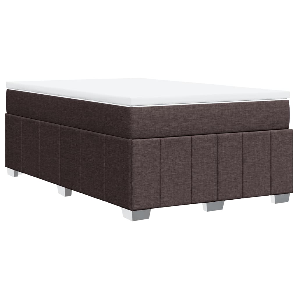 vidaXL Giroletto a Molle con Materasso Marrone Scuro 120x190cm Tessuto