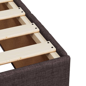vidaXL Giroletto a Molle con Materasso Marrone Scuro 120x190cm Tessuto