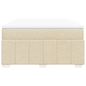 Giroletto a Molle con Materasso Crema 140x200 cm in Tessuto 3285482