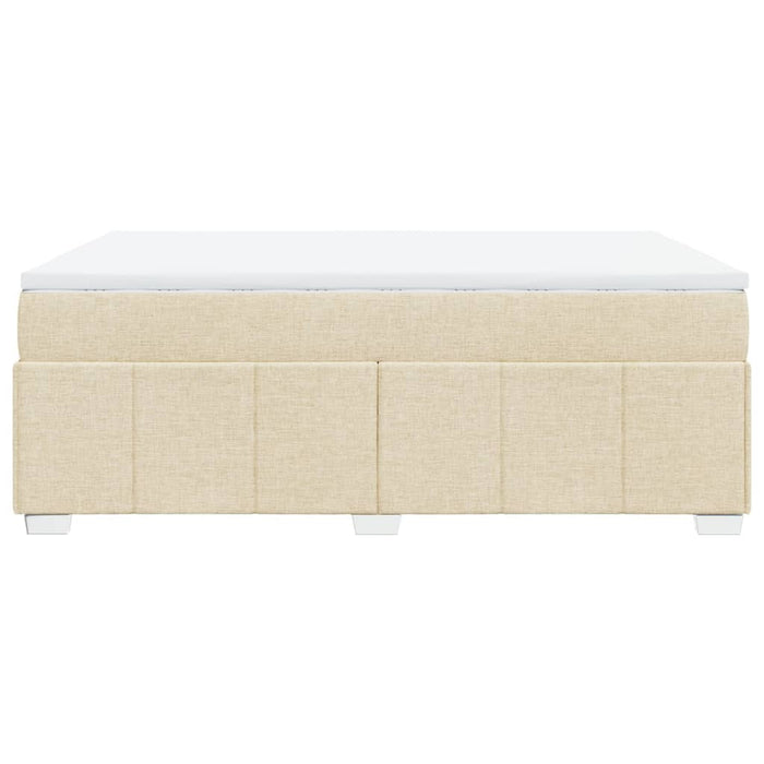 Giroletto a Molle con Materasso Crema 140x200 cm in Tessuto 3285482