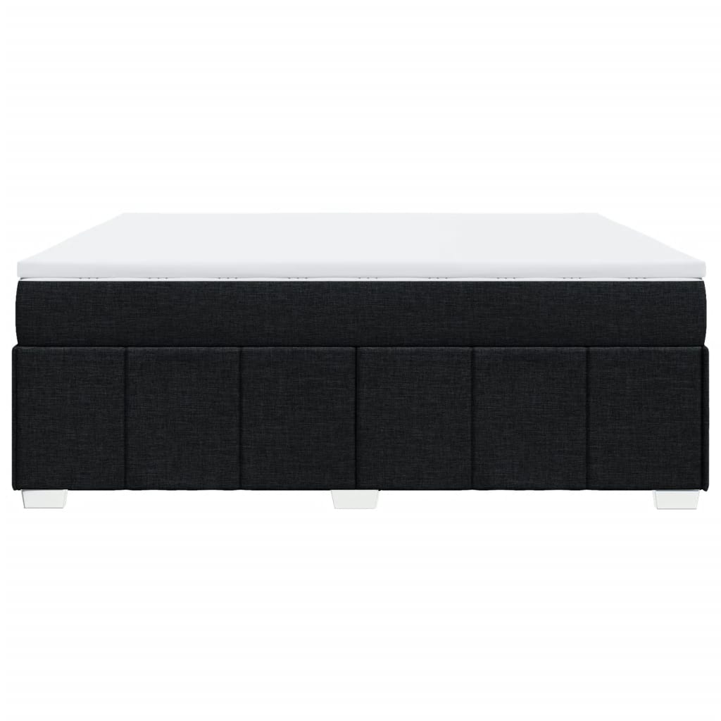 vidaXL Giroletto a Molle con Materasso Nero 180x200 cm in Tessuto