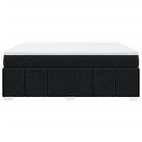 vidaXL Giroletto a Molle con Materasso Nero 180x200 cm in Tessuto