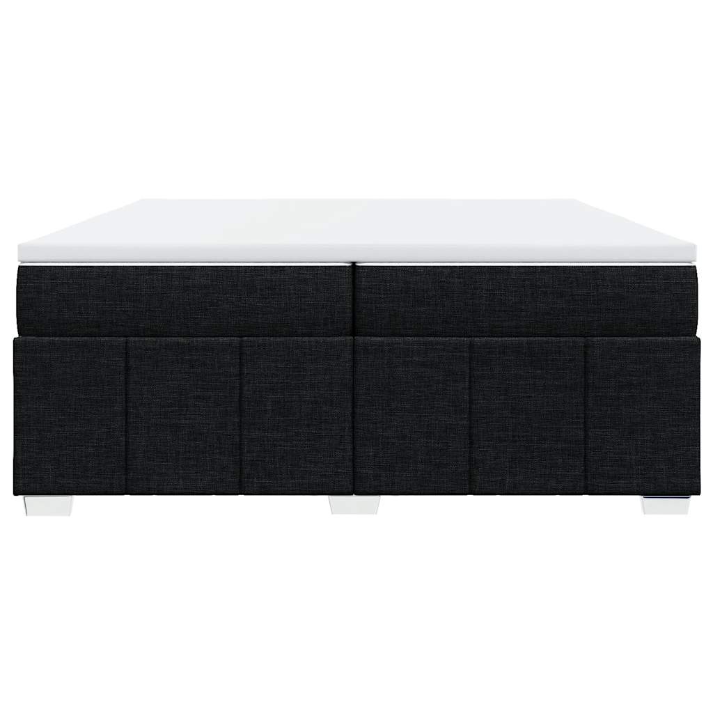 Giroletto a Molle con Materasso Nero 200x200 cm in Tessuto 3285500