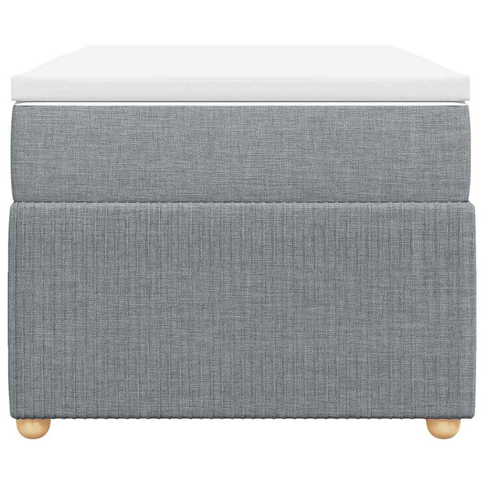 Giroletto a Molle con Materasso Grigio Chiaro 80x200 cm Tessuto