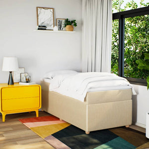 Giroletto a Molle con Materasso Crema 80x200 cm inTessuto 3285530