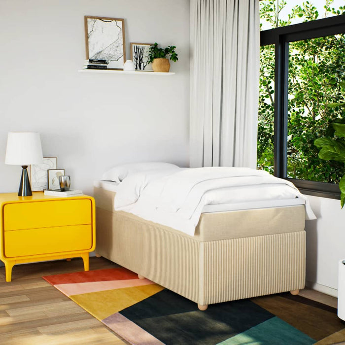 Giroletto a Molle con Materasso Crema 80x200 cm inTessuto 3285530