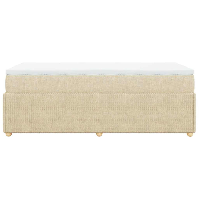 Giroletto a Molle con Materasso Crema 80x200 cm inTessuto