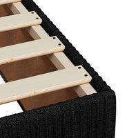 vidaXL Giroletto a Molle con Materasso Nero 90x190 cm in Tessuto