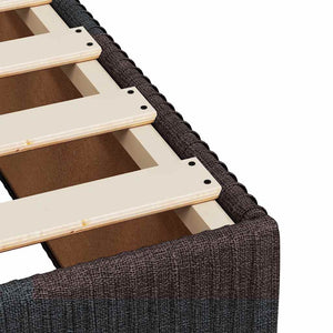 vidaXL Giroletto a Molle con Materasso Marrone Scuro 90x200 cm Tessuto