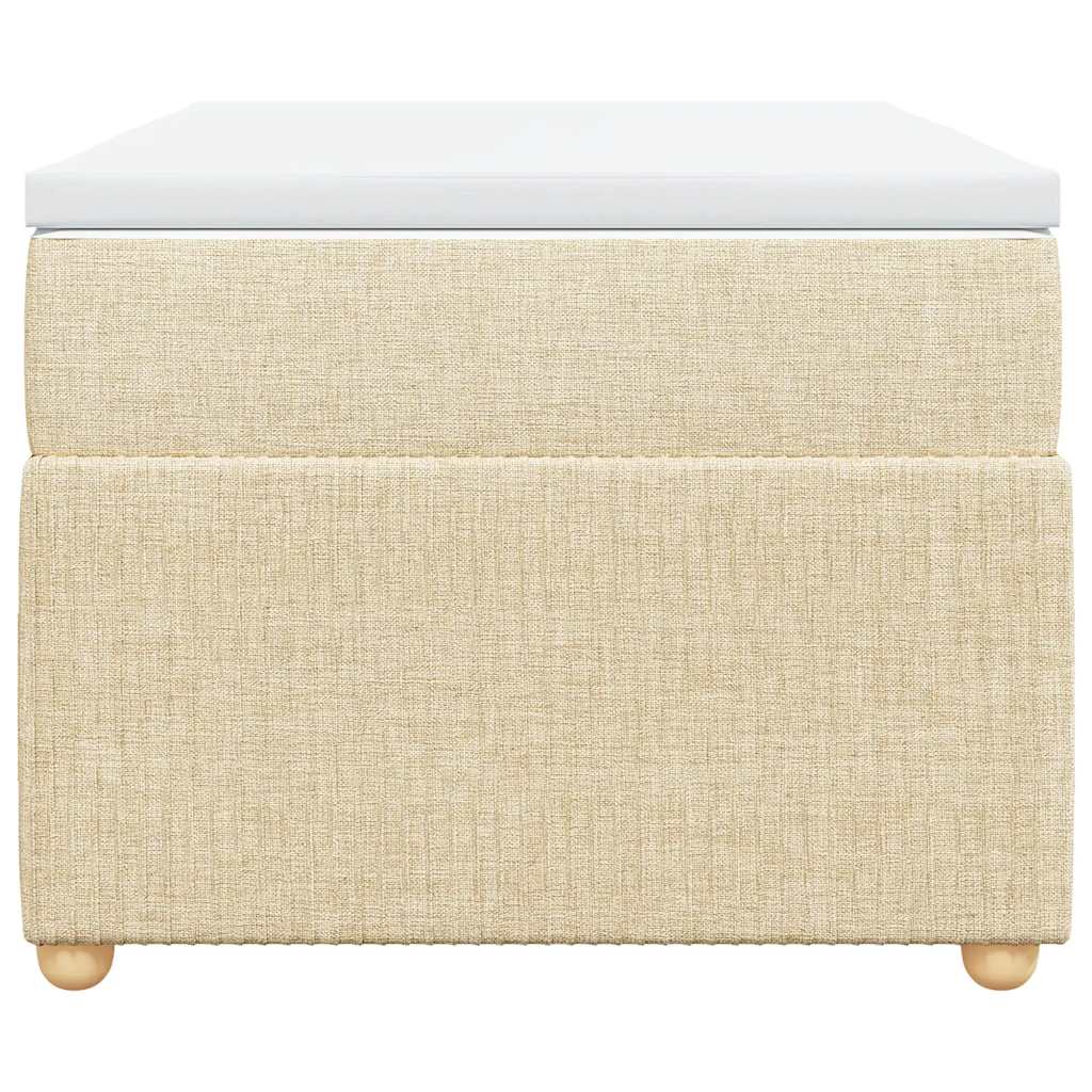 Giroletto a Molle con Materasso Crema 100x200 cm in Tessuto