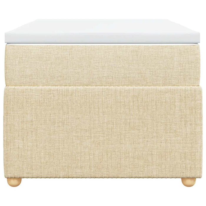 Giroletto a Molle con Materasso Crema 100x200 cm in Tessuto