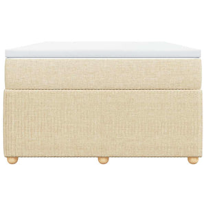 Giroletto a Molle con Materasso Crema 120x190 cm in Tessuto