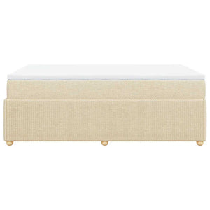Giroletto a Molle con Materasso Crema 120x190 cm in Tessuto