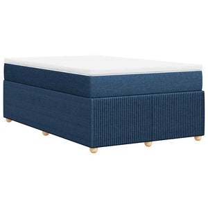Giroletto a Molle con Materasso Blu 120x190 cm in Tessuto