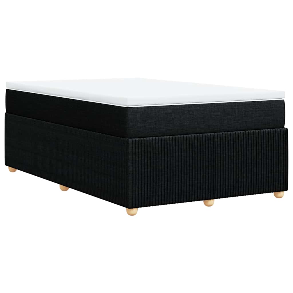 vidaXL Giroletto a Molle con Materasso Nero 120x200 cm in Tessuto