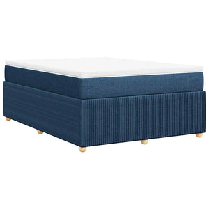 Giroletto a Molle con Materasso Blu 140x190 cm in Tessuto