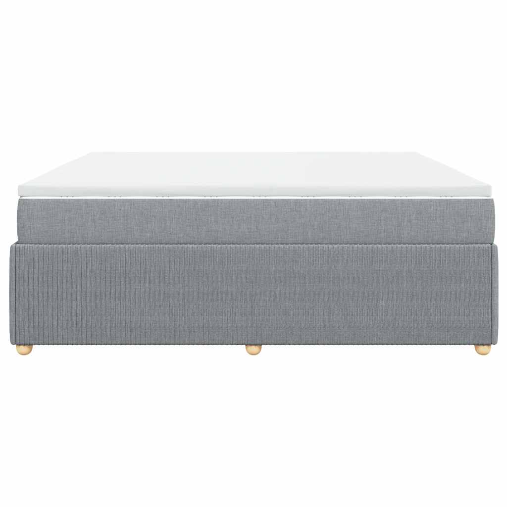 vidaXL Giroletto a Molle con Materasso Grigio Chiaro180x200 cm Tessuto