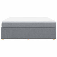 vidaXL Giroletto a Molle con Materasso Grigio Chiaro 200x200cm Tessuto