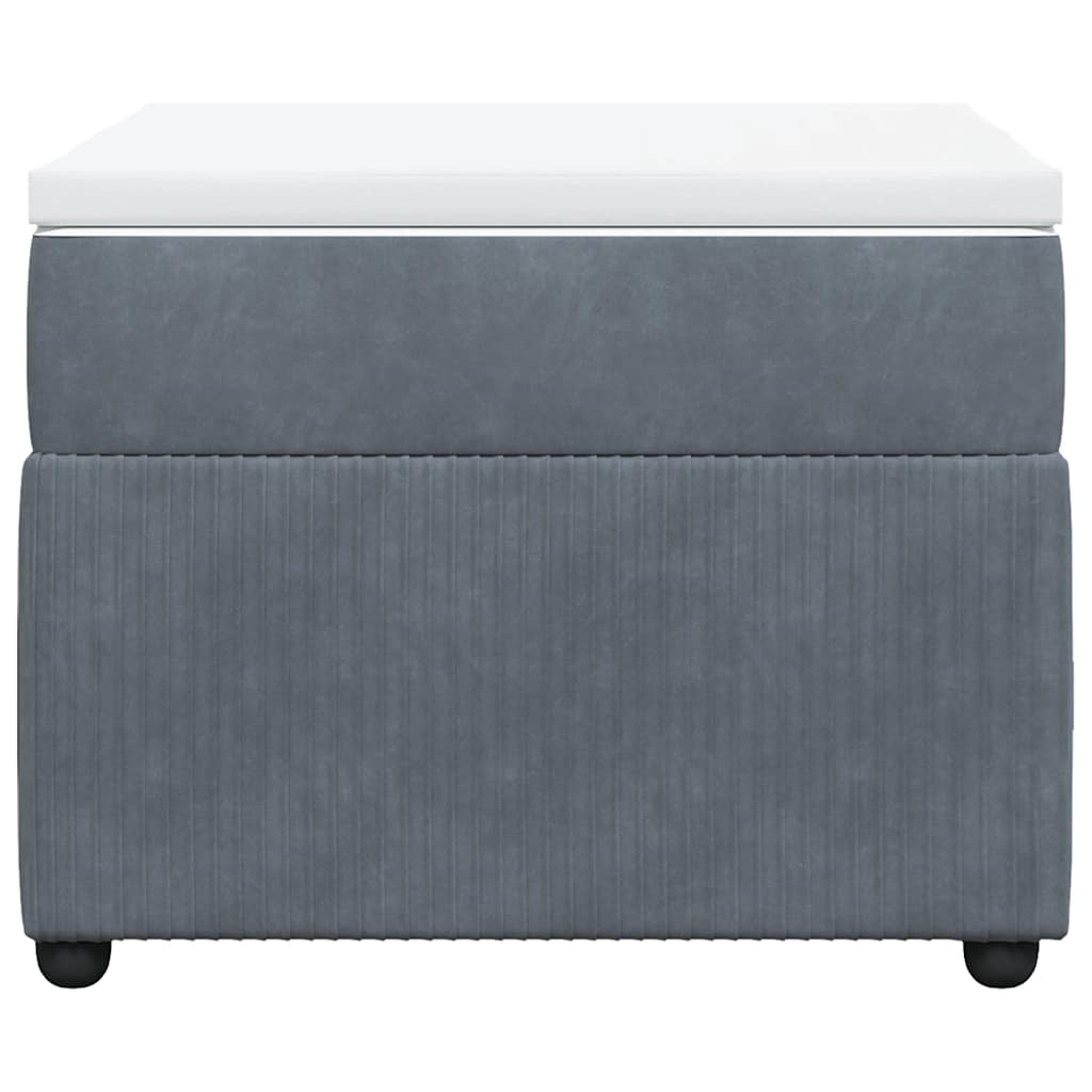 Giroletto a Molle con Materasso Grigio Scuro 100x200 cm Velluto 3285621