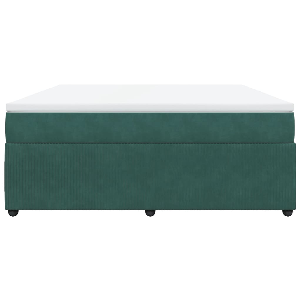 Giroletto a Molle con Materasso Verde Scuro 180x200 cm Velluto 3285659