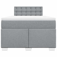 Giroletto a Molle con Materasso Grigio Chiaro 120x190cm Tessuto