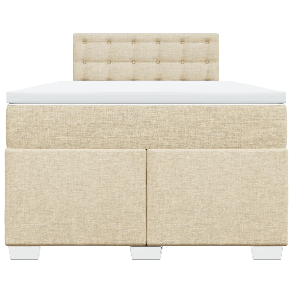 Giroletto a Molle con Materasso Crema 120x200 cm in Tessuto 3285874