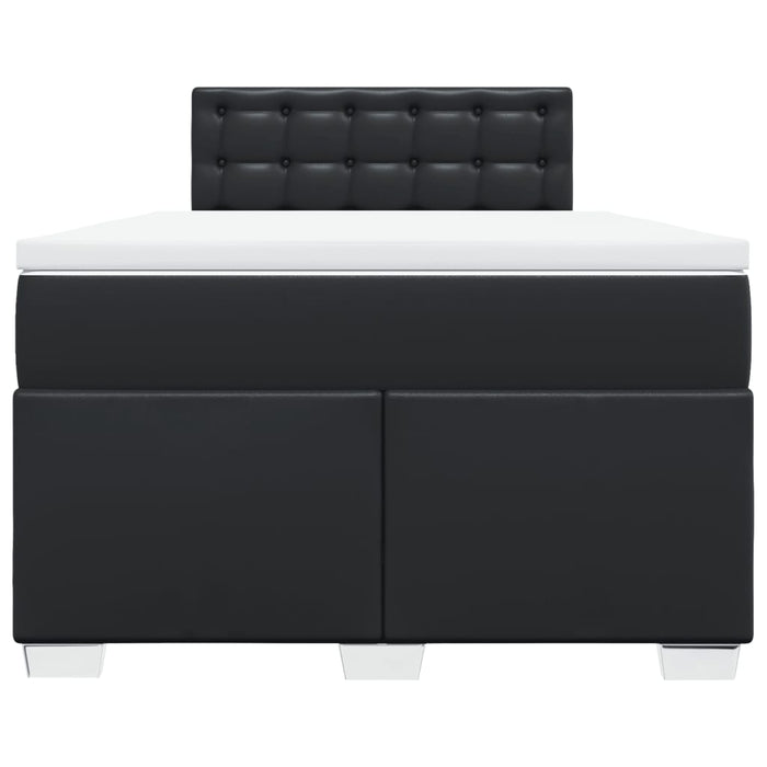 Giroletto a Molle con Materasso Nero 120x190 cm in Similpelle 3286112