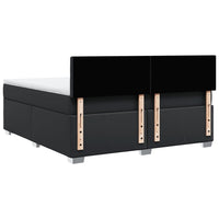 Giroletto a Molle con Materasso Nero 180x200 cm in Similpelle 3286132