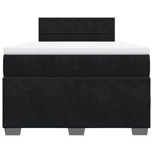 Giroletto a Molle con Materasso Nero 120x190 cm in Velluto 3286260
