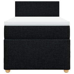 Giroletto a Molle con Materasso Nero 80x200 cm inTessuto 3286502