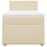 Giroletto a Molle con Materasso Crema 80x200 cm inTessuto